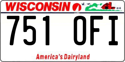 WI license plate 751OFI