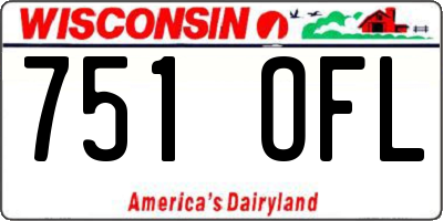 WI license plate 751OFL