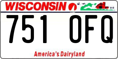 WI license plate 751OFQ