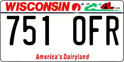 WI license plate 751OFR