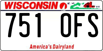 WI license plate 751OFS