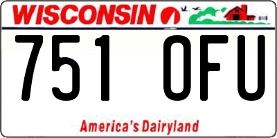 WI license plate 751OFU