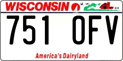 WI license plate 751OFV