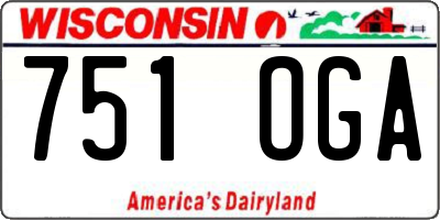 WI license plate 751OGA
