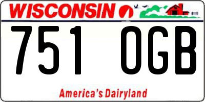 WI license plate 751OGB