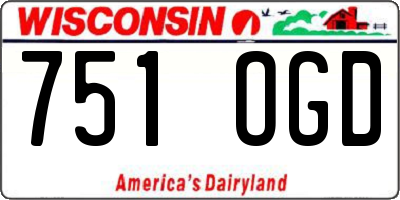 WI license plate 751OGD