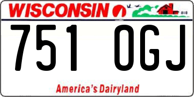 WI license plate 751OGJ