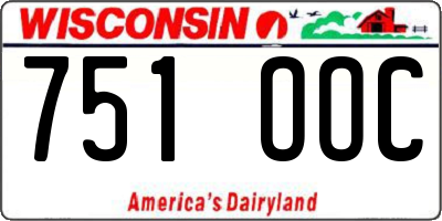 WI license plate 751OOC