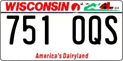 WI license plate 751OQS