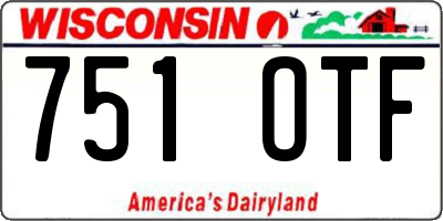 WI license plate 751OTF