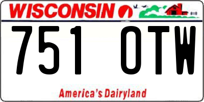WI license plate 751OTW