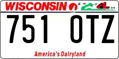 WI license plate 751OTZ