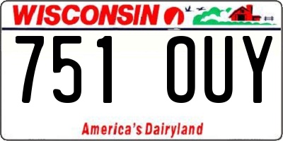 WI license plate 751OUY