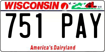 WI license plate 751PAY