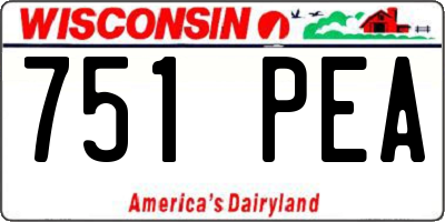 WI license plate 751PEA