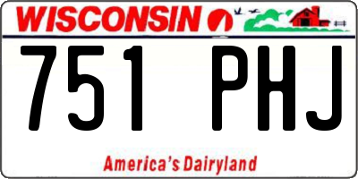WI license plate 751PHJ