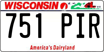 WI license plate 751PIR