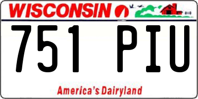 WI license plate 751PIU