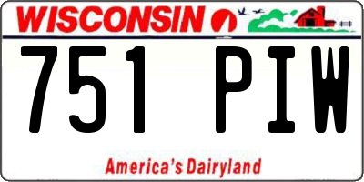 WI license plate 751PIW