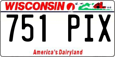 WI license plate 751PIX