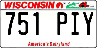 WI license plate 751PIY
