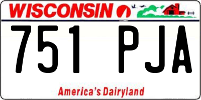 WI license plate 751PJA