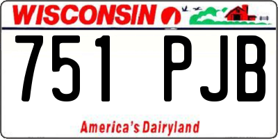 WI license plate 751PJB
