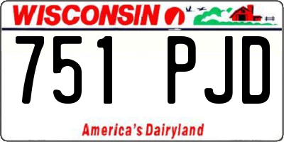 WI license plate 751PJD