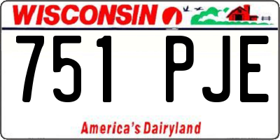 WI license plate 751PJE