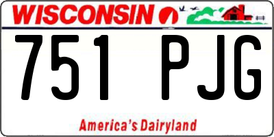 WI license plate 751PJG