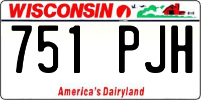 WI license plate 751PJH