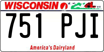 WI license plate 751PJI