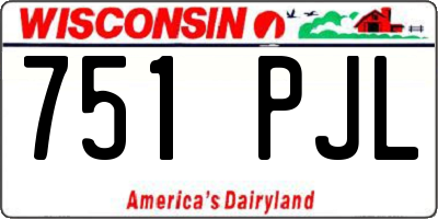 WI license plate 751PJL