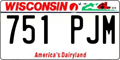 WI license plate 751PJM