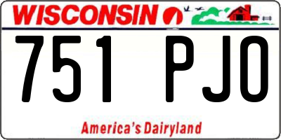 WI license plate 751PJO