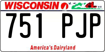 WI license plate 751PJP