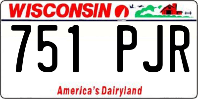 WI license plate 751PJR