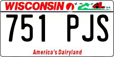 WI license plate 751PJS