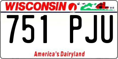 WI license plate 751PJU