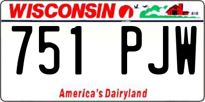 WI license plate 751PJW