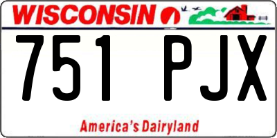 WI license plate 751PJX