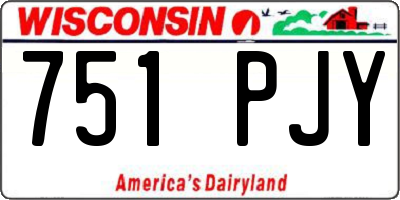 WI license plate 751PJY