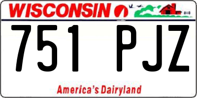 WI license plate 751PJZ