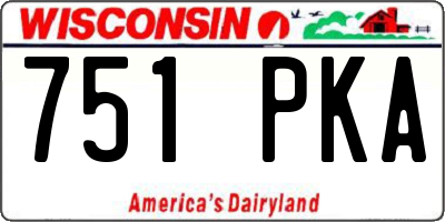WI license plate 751PKA
