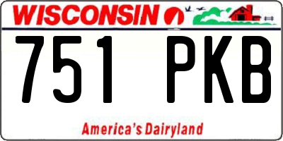 WI license plate 751PKB