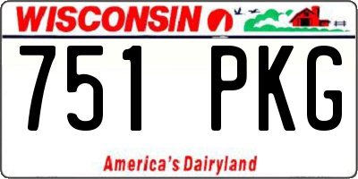 WI license plate 751PKG