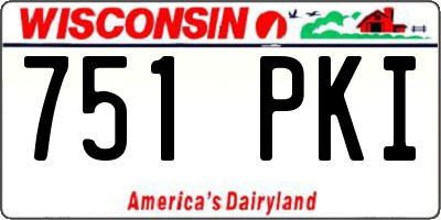 WI license plate 751PKI