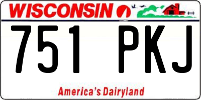 WI license plate 751PKJ