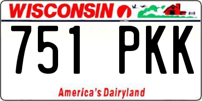 WI license plate 751PKK