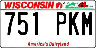 WI license plate 751PKM